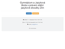 Tablet Screenshot of gjszlin.cz